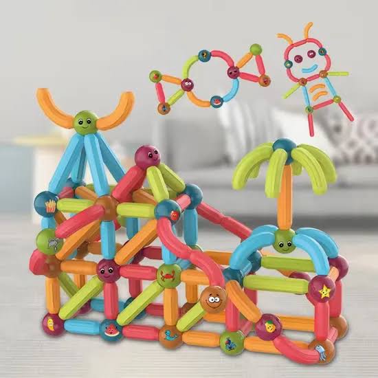 🧲 Magnetic Sticks DIY Building Set – Creative Construction Toy for Kids