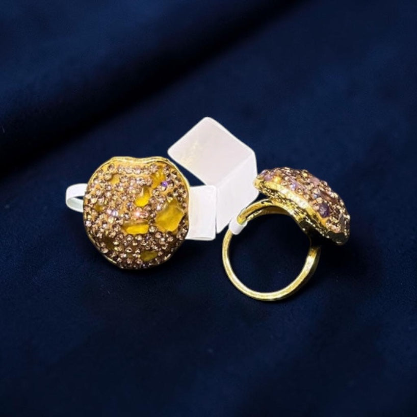 Stone Pave Statement Ring for Women | Luxury Crystal Fashion Ring