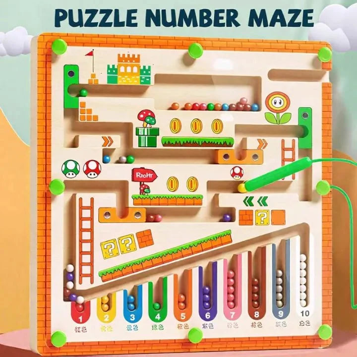 🧲 Magnetic Maze Ball Game – Number Learning & Educational Maze Board