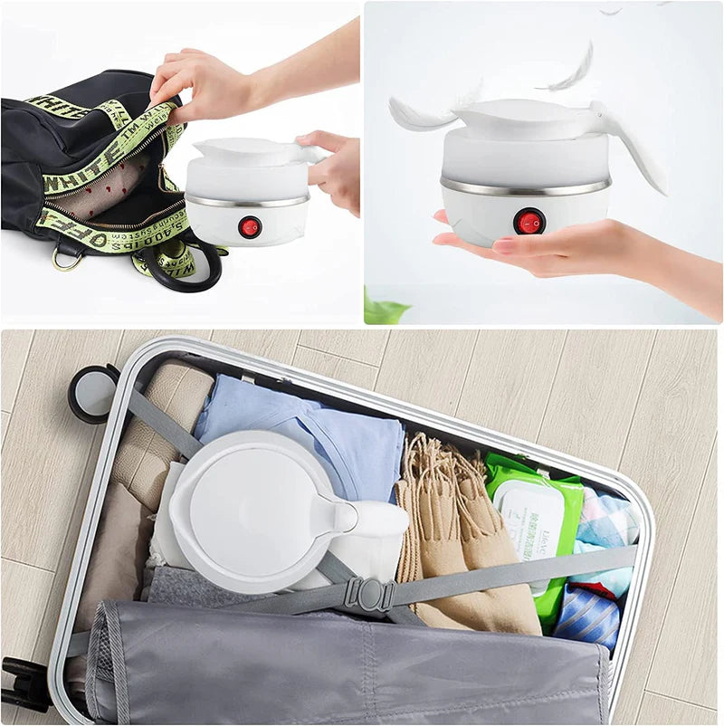 Portable Electric Travel Kettle | Mini Fast Boil Water Heater for Tea, Coffee & Travel