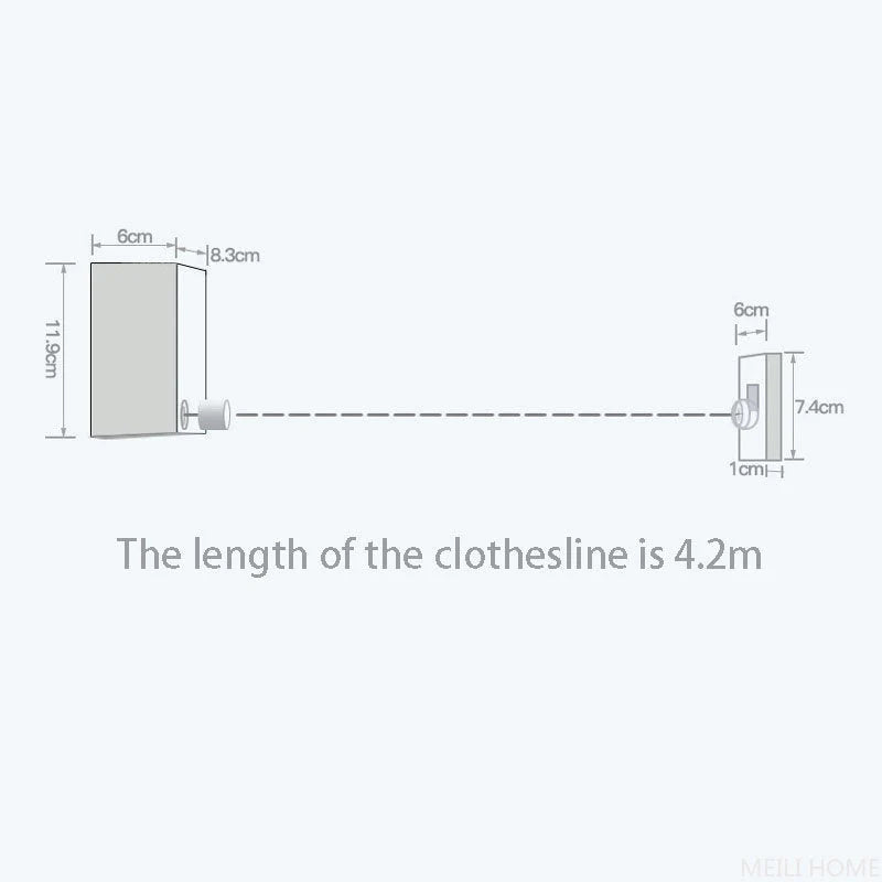 Telescopic Clothesline – Retractable Clothes Drying Rope Wall Mounted