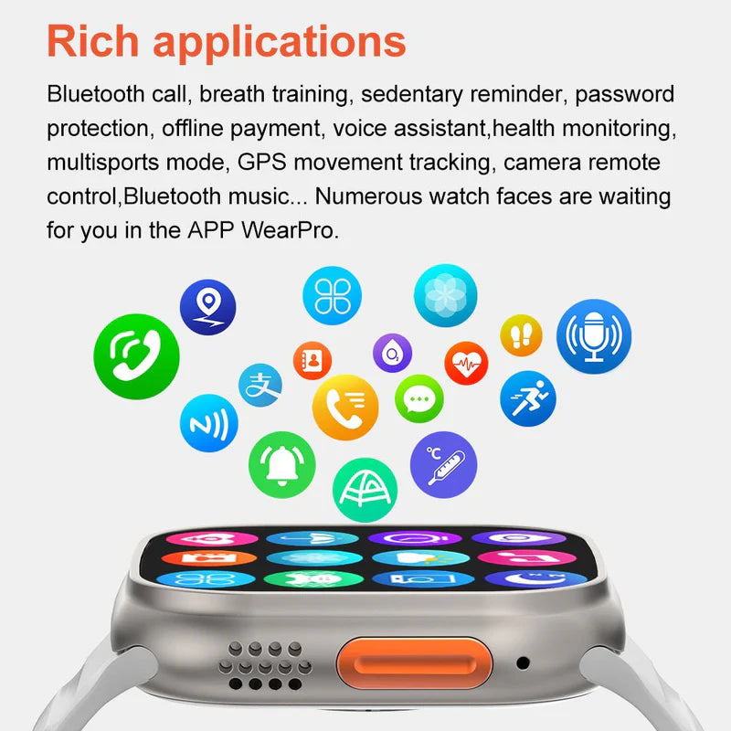 X8 Ultra Max Smart Watch | Bluetooth Calling | 2.2" HD Display | Wireless Charging | Android & iPhone