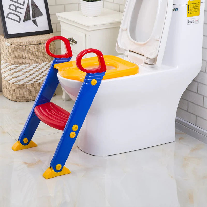 Children Toilet Ladder Seat | Foldable Potty Training Seat for Toddlers