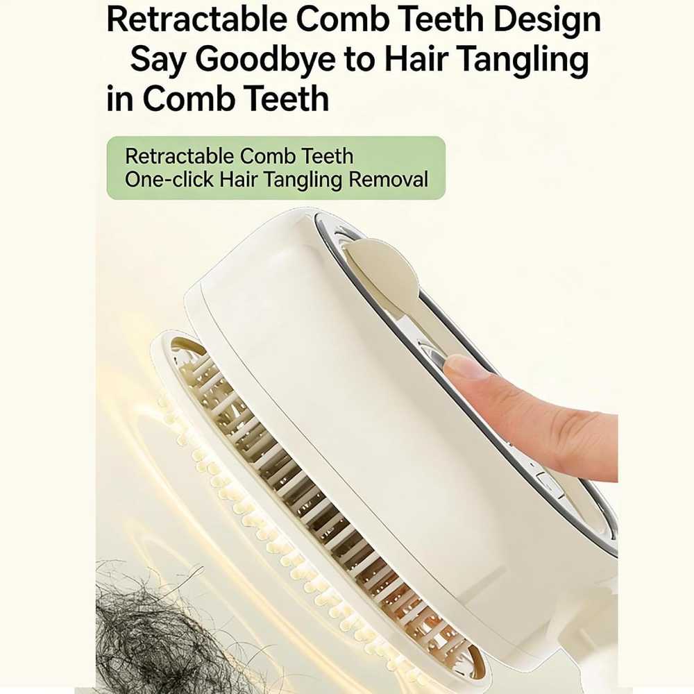 Rechargeable Steam Hair Brush with Oil | Detangling & Smoothing Hair Brush