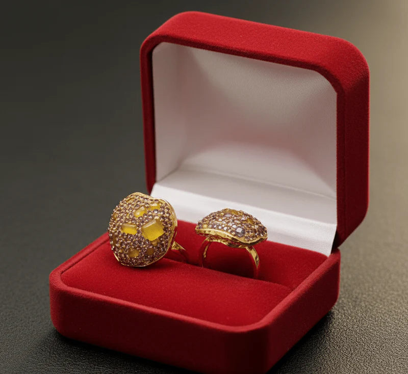 Stone Pave Statement Ring for Women | Luxury Crystal Fashion Ring